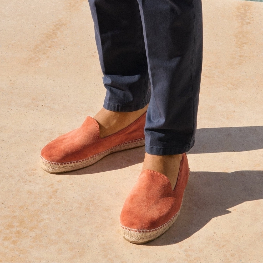 Manebí From Anthropologie Suede Espadrilles Hamptons In Orange Rust Size 39 - Picture 16 of 16